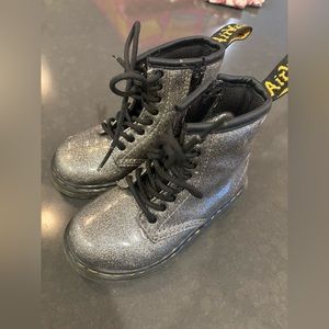 Doc martens sparkly silver